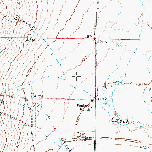 Topographic Map of Kissack/Reynolds Airport, OR