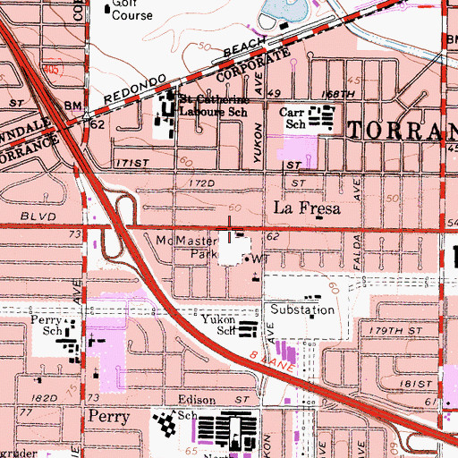 Topographic Map of La Fresa, CA