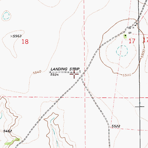Topographic Map of Clavel Ranch Airport, NM