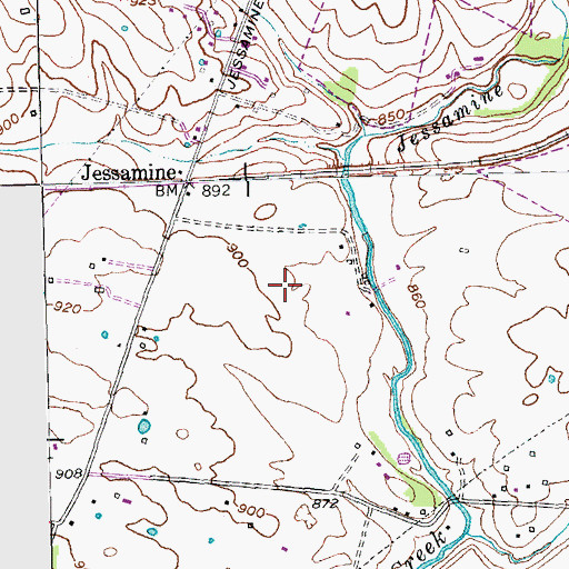 Topographic Map of Lucas Field, KY