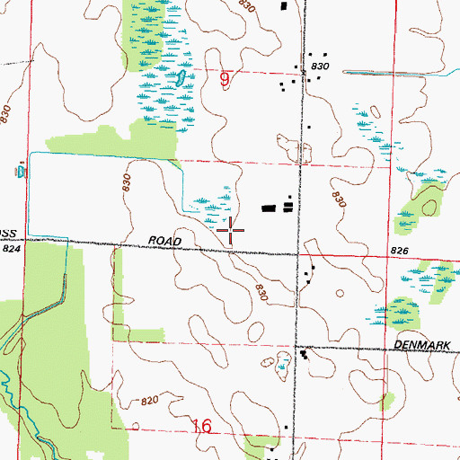 Topographic Map of Northern Lite Airport, WI