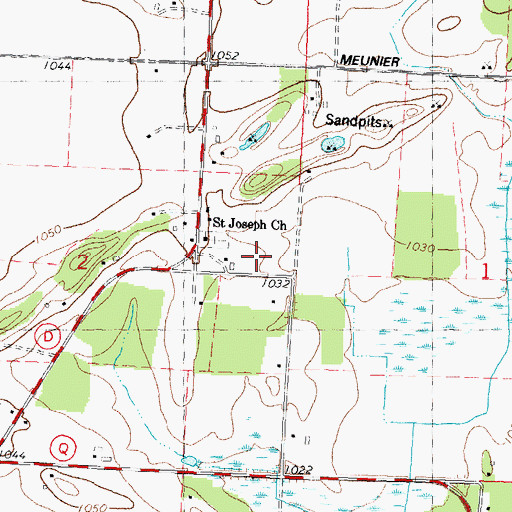 Topographic Map of Swensen Airport, WI