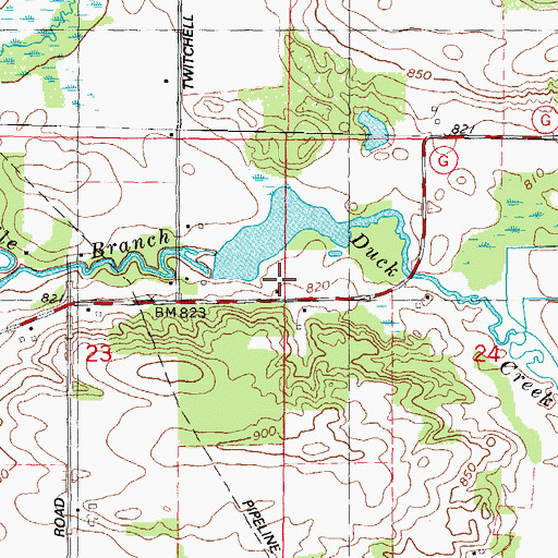 Topographic Map of Mill House Field, WI