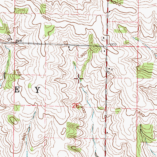 Topographic Map of Walnut Wash Airport (historical), WI