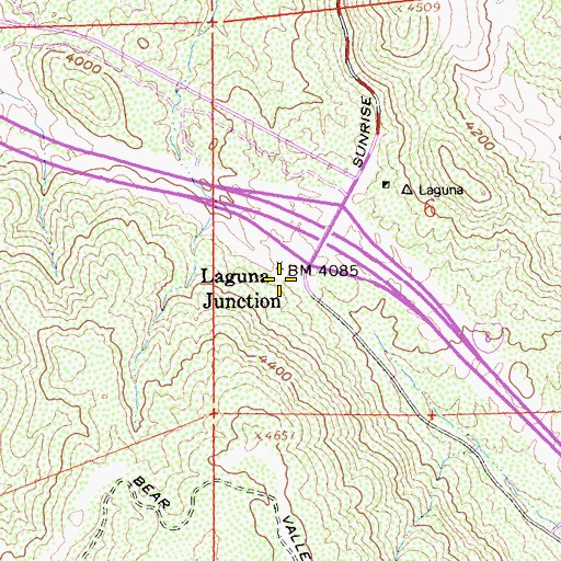 Topographic Map of Laguna Junction, CA