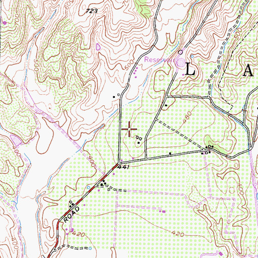 Topographic Map of Las Posas, CA