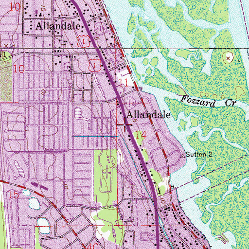 Topographic Map of Cozy Trailer Park, FL