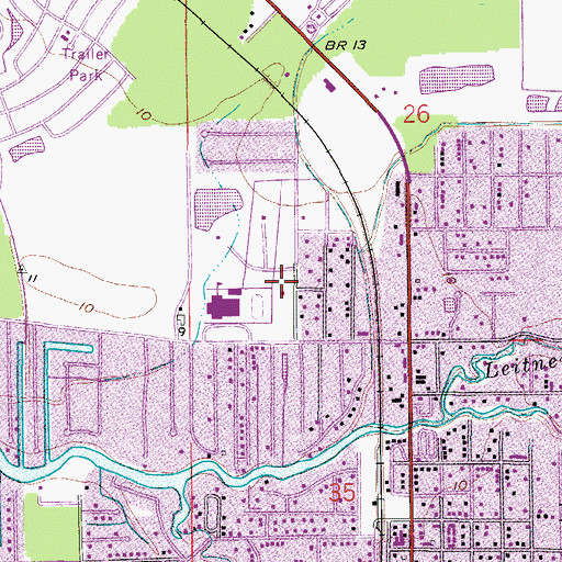 Topographic Map of Bonita Springs Public Library, FL