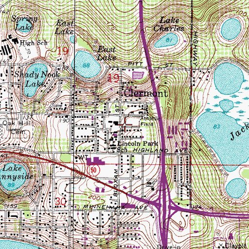 Topographic Map of Church of God by Faith, FL