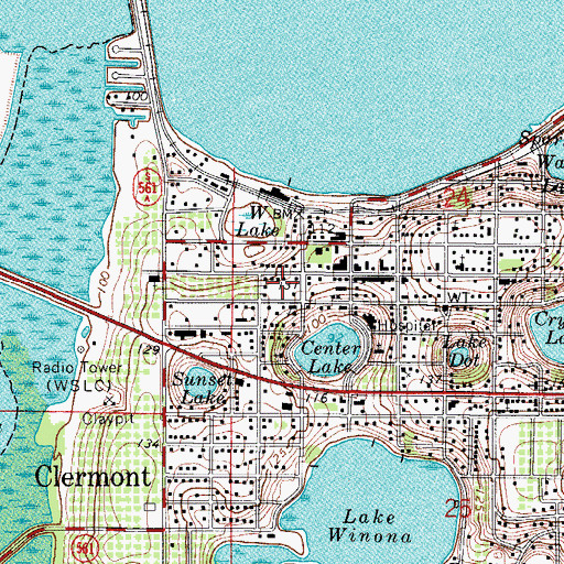 Topographic Map of Faith Fellowship Church, FL