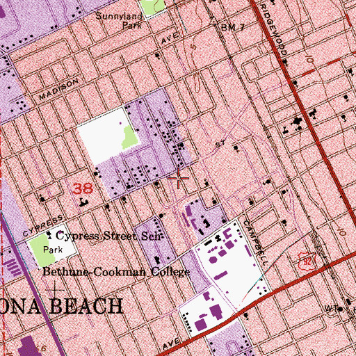 Topographic Map of Saint Timothys Episcopal Church, FL
