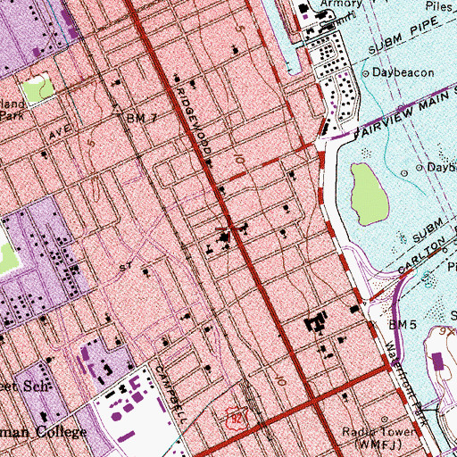 Topographic Map of Saint Vincent de Paul of Saint Pauls Catholic Church, FL