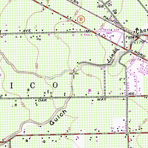 Topographic Map of Lindo Channel, CA
