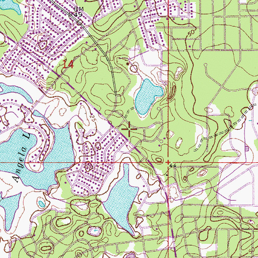 Topographic Map of Deltona Pines Post Office, FL