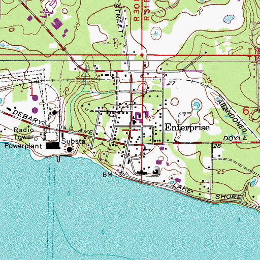 Topographic Map of All Saints Episcopal Church, FL