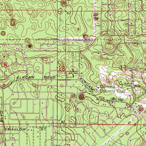 Topographic Map of First Church of Christ Scientist, FL