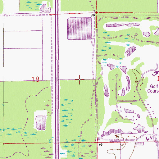 Topographic Map of Cypresswood Golf and Country Club, FL