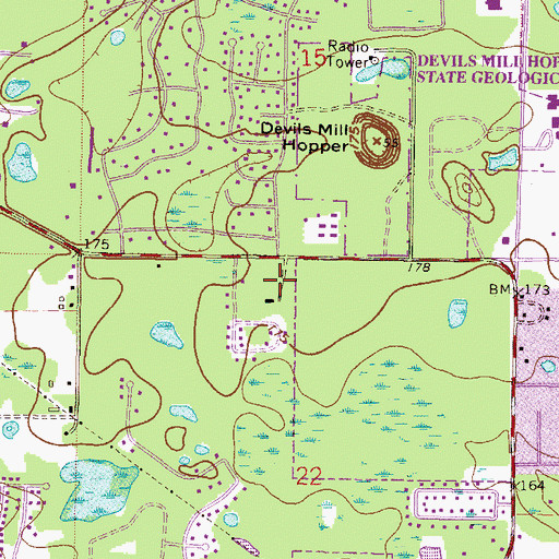 Topographic Map of Saint Elizabeth Greek Orthodox Church, FL