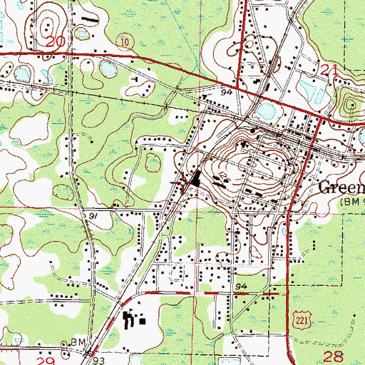 Topographic Map of Shiloh Missionary Baptist Church, FL