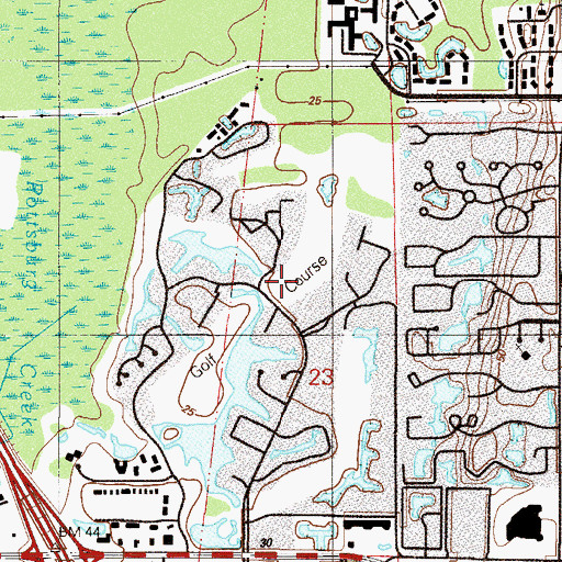 Topographic Map of Great Outdoors Recreational Vehicle and Golf Resort, FL