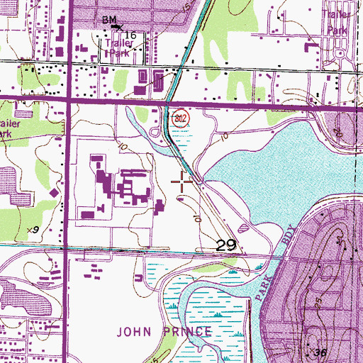 Topographic Map of Palm Beach Community College at Lake Worth Fire Academy Building, FL
