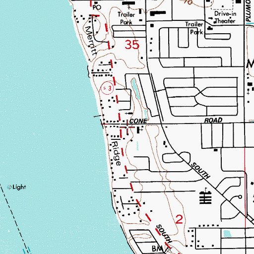 Topographic Map of Merritt Island Presbyterian Church, FL