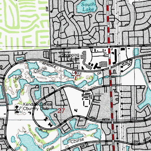 Topographic Map of Maple Leaf Estates Golf Course, FL