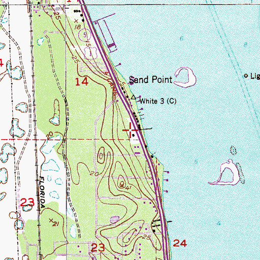 Topographic Map of Breezeway Mobile Home Park, FL