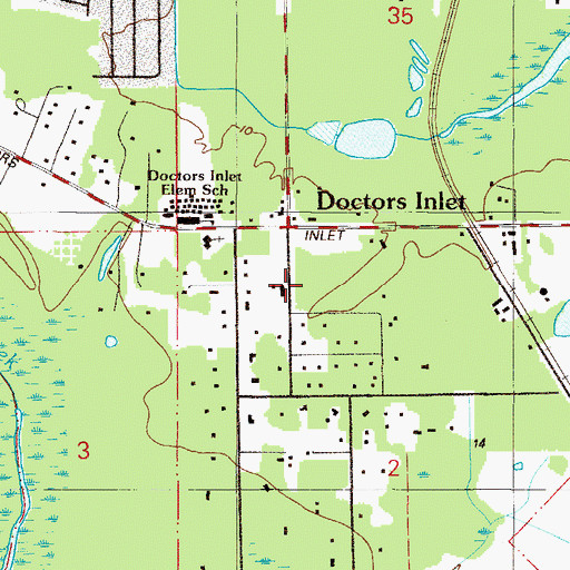Topographic Map of Faith Wesleyan Church, FL