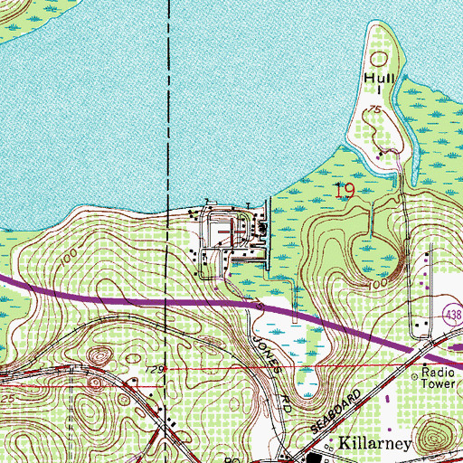 Topographic Map of Killarney Mobile Home Park, FL