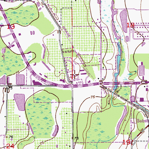 Topographic Map of Lamplighter Mobile Park, FL