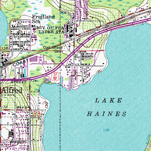 Topographic Map of Palm Shores Mobile Village, FL