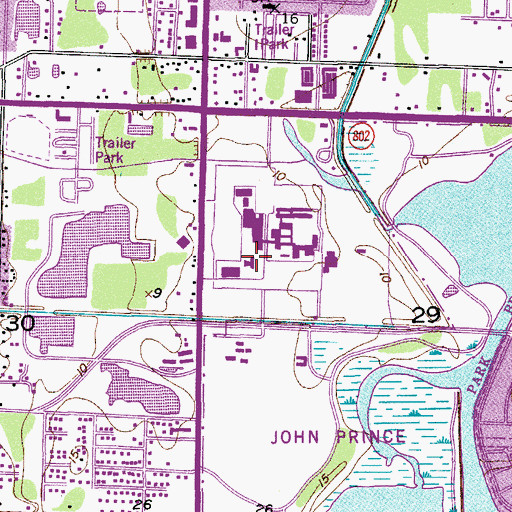 Topographic Map of Palm Beach Community College at Lake Worth Watson B Duncan III Theatre, FL