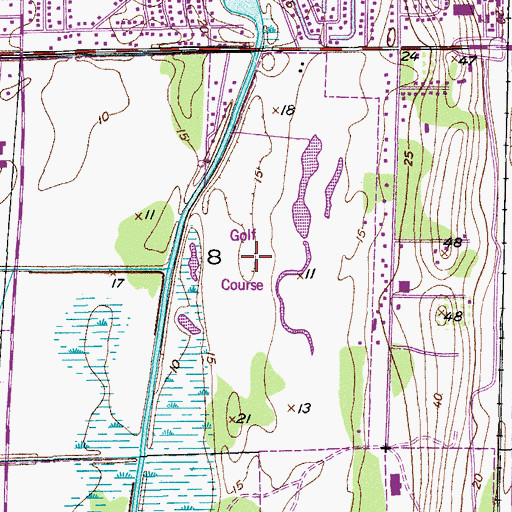 Topographic Map of Lake Country Golf and Country Club, FL