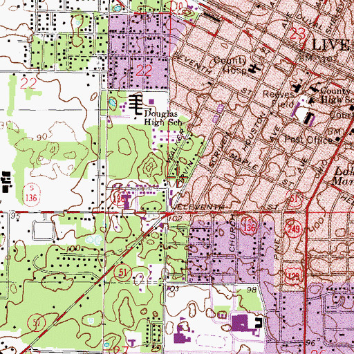 Topographic Map of Nazareth Seventh Day Adventist Church, FL