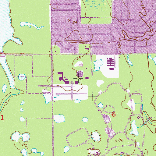 Topographic Map of Brevard Community College Melbourne Campus Gymnasium, FL