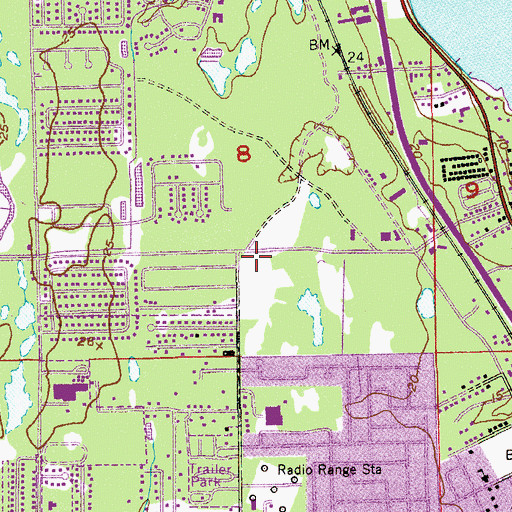 Topographic Map of Kol Mashiach Messianic Synagogue, FL