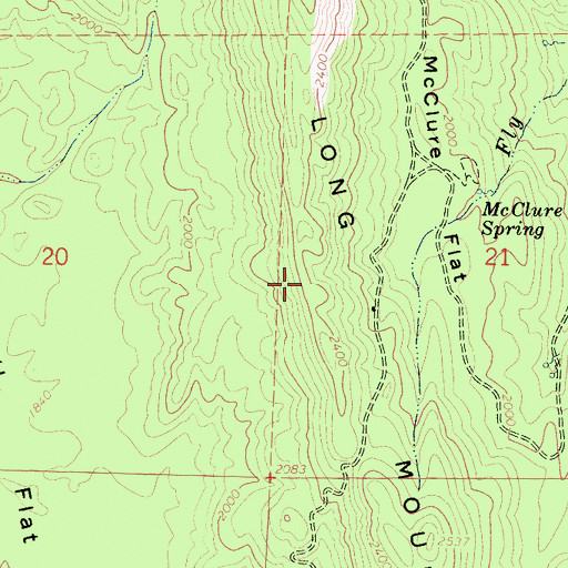 Topographic Map of Long Mountain, CA