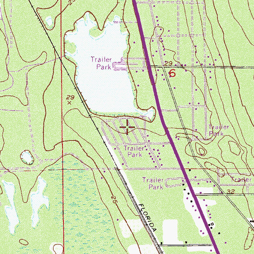 Topographic Map of Northgate Mobile Home Park, FL