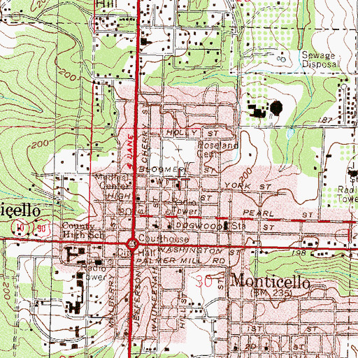 Topographic Map of Bethel African Methodist Episcopal Church, FL