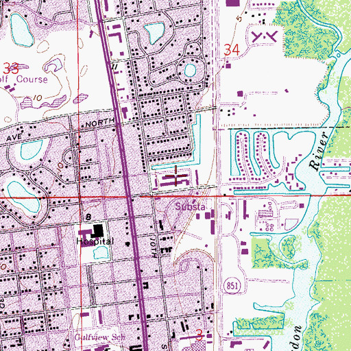 Topographic Map of Naples Depot Cultural Center, FL