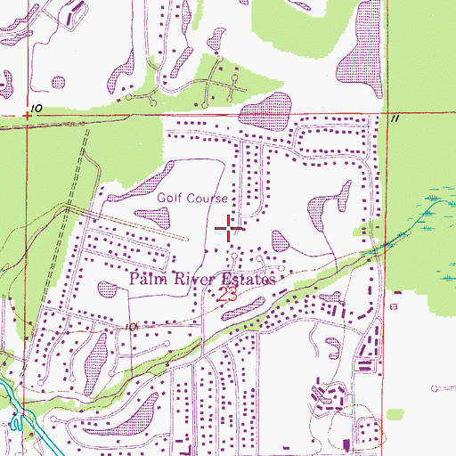Topographic Map of Oak Run Country Club, FL