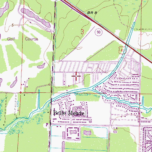 Topographic Map of Bickford Trailer Park, FL