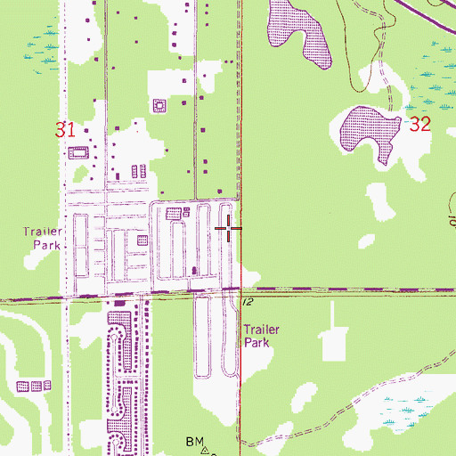 Topographic Map of Endless Summer Mobile Home Park, FL