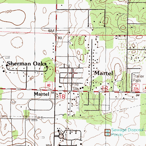 Topographic Map of Golden Hills Park Mobile Home Park, FL