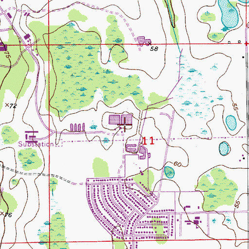 Topographic Map of University of Central Florida Orlando Campus Engine Research Laboratory, FL