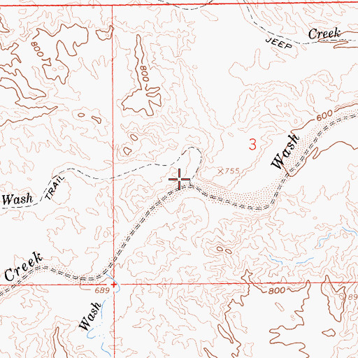 Topographic Map of Loop Wash, CA
