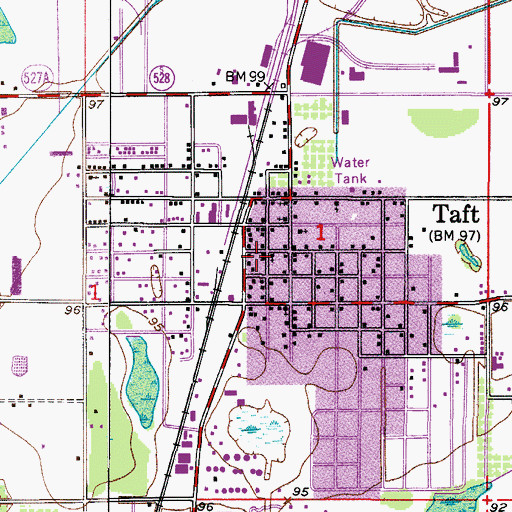 Topographic Map of Taft Community Center, FL