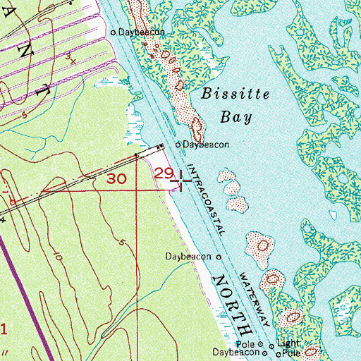 Topographic Map of Riverwood Park Campground Marina, FL
