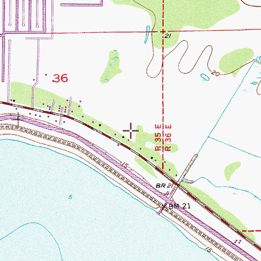 Topographic Map of Hebel Acres Mobile Home Park, FL